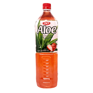 12 botellas de Aloe vera drink frutilla 1500ml
