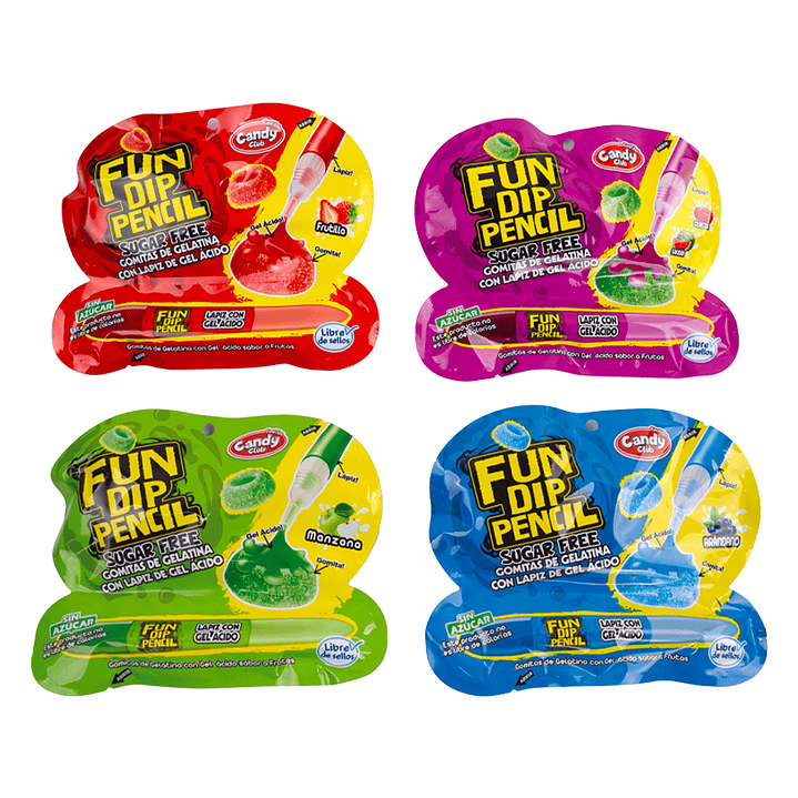 Lápiz con gel ácido Fun Dip Pencil Sugar Free 3