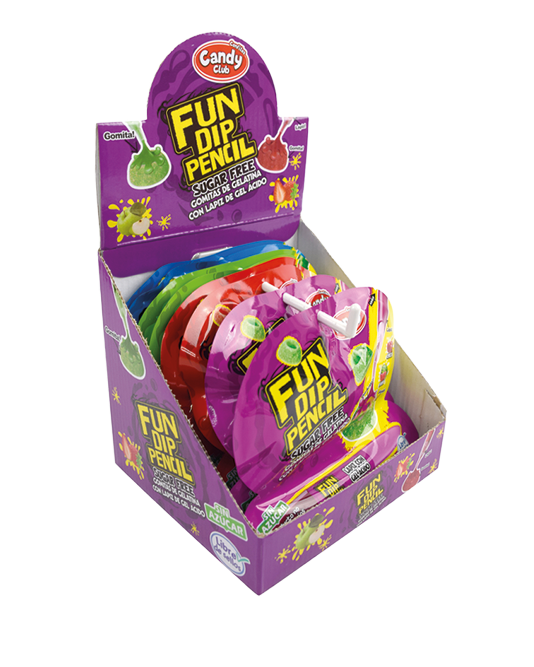 Lápiz con gel ácido Fun Dip Pencil Sugar Free 2
