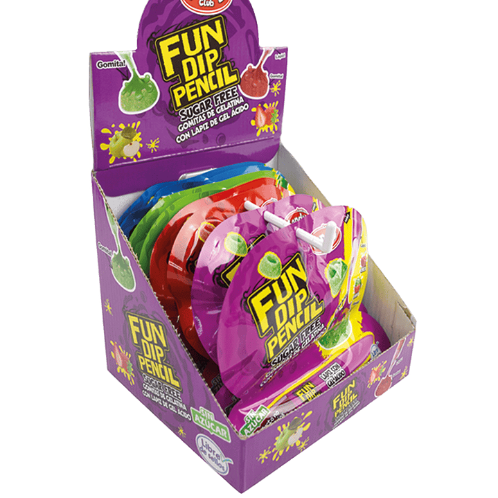Lápiz con gel ácido Fun Dip Pencil Sugar Free 2