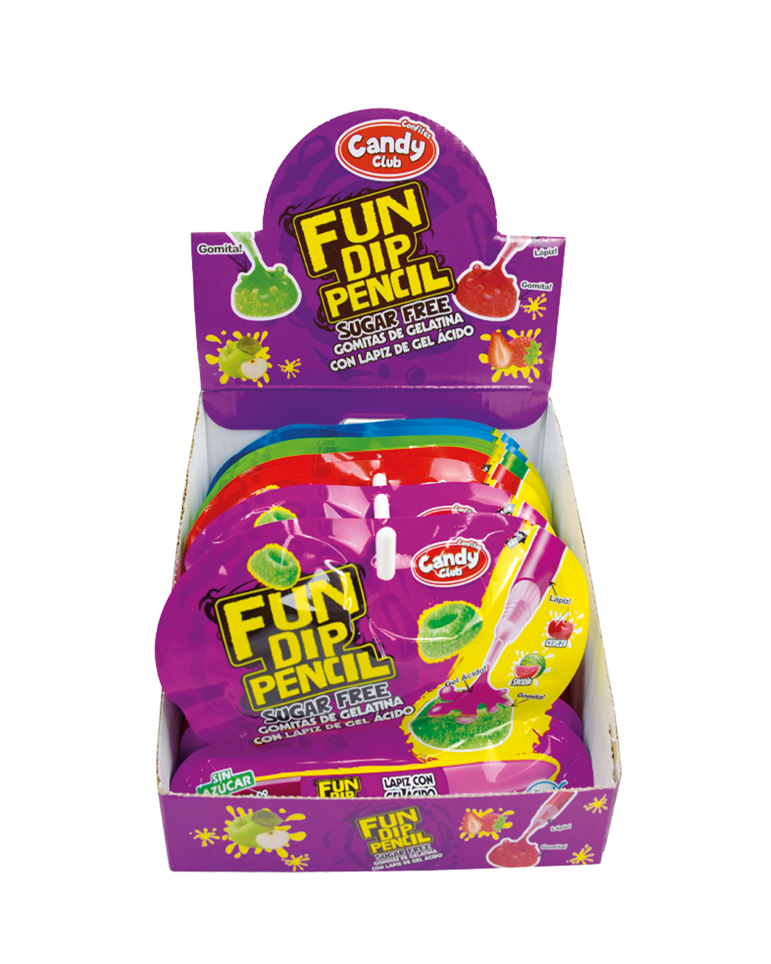 Lápiz con gel ácido Fun Dip Pencil Sugar Free 1