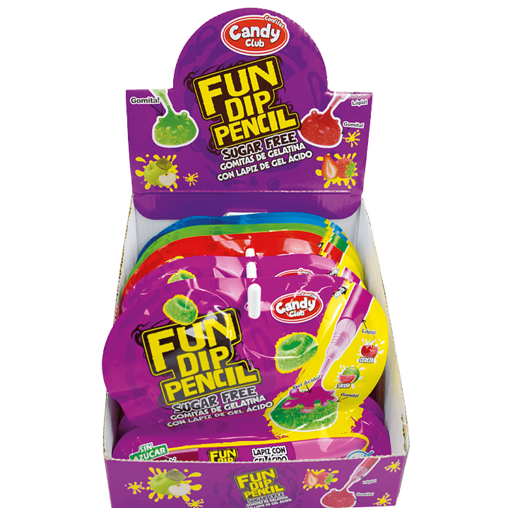 Lápiz con gel ácido Fun Dip Pencil Sugar Free 1