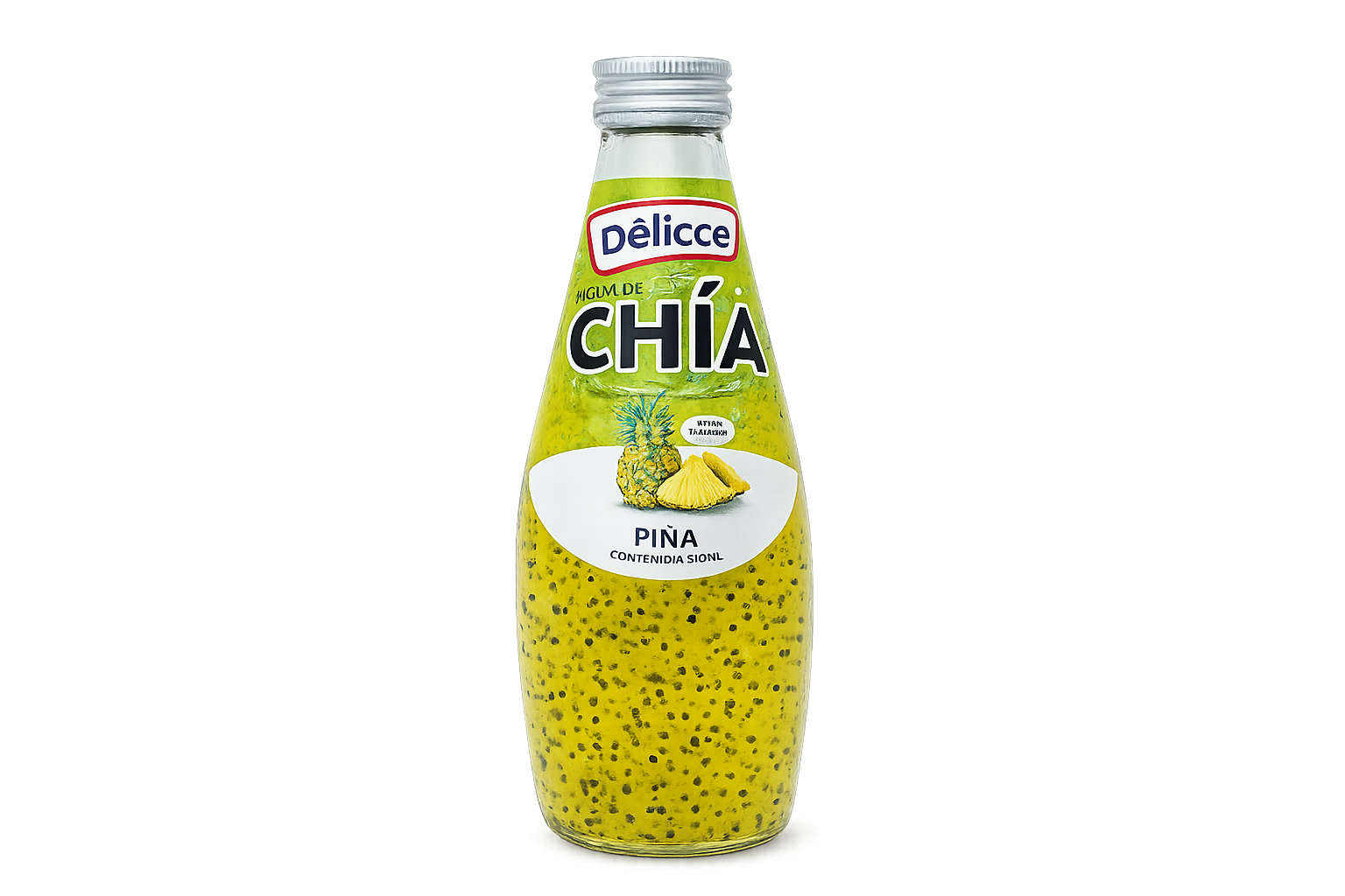 DISPLAY DE AGUA DE CHIA SABOR PIÑA 6 UND 290ML 1