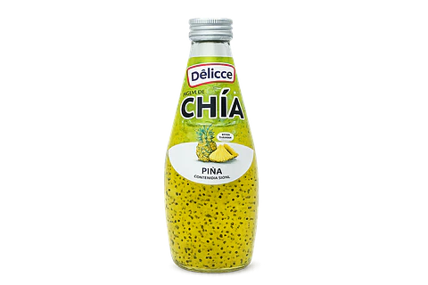 DISPLAY DE AGUA DE CHIA SABOR PIÑA 6 UND 290ML