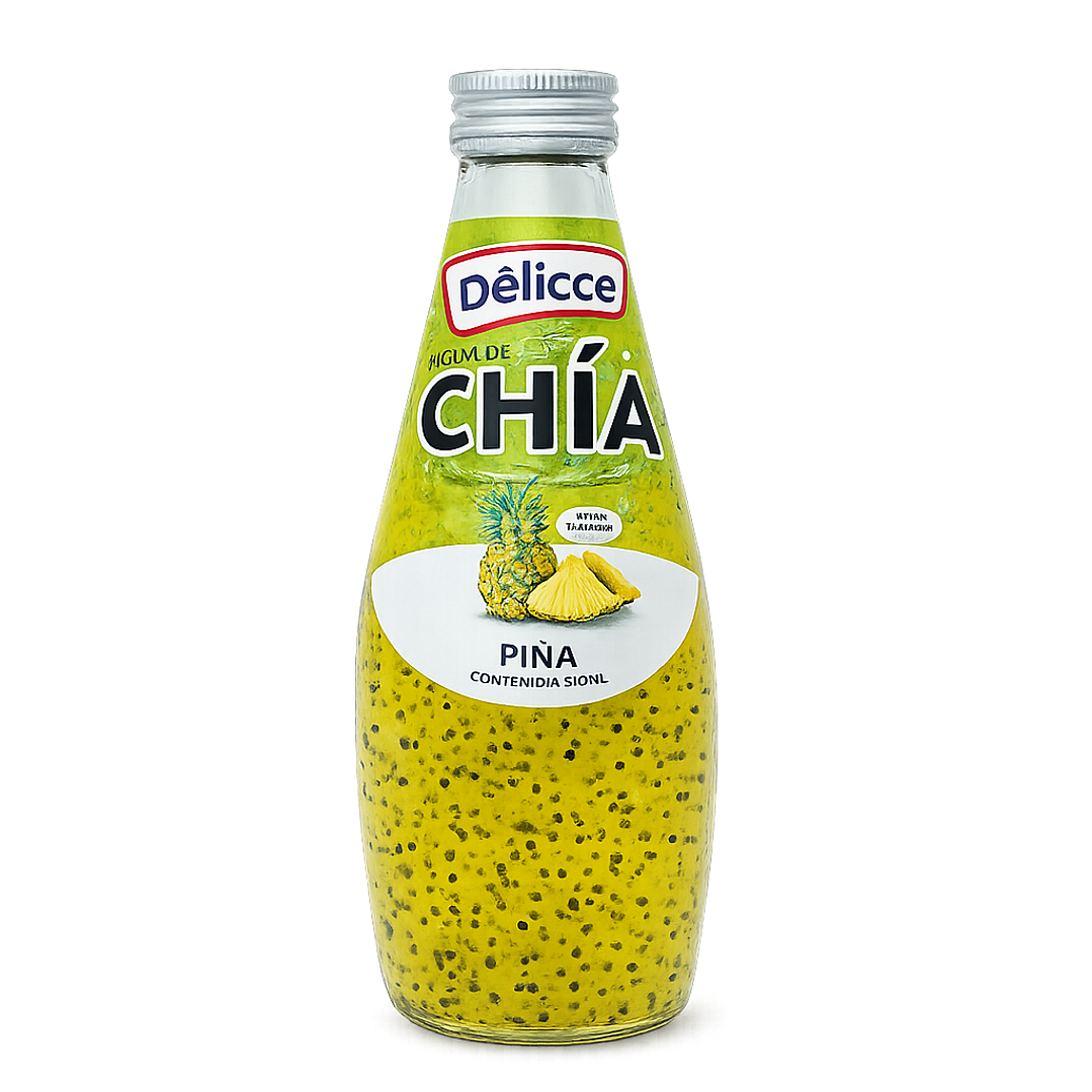 DISPLAY DE AGUA DE CHIA SABOR PIÑA 6 UND 290ML 1