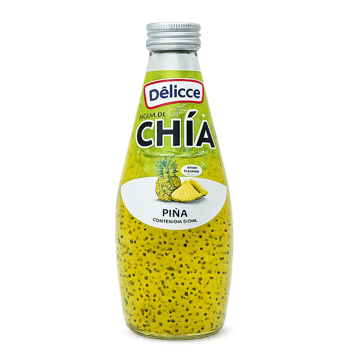 DISPLAY DE AGUA DE CHIA SABOR PIÑA 6 UND 290ML 1