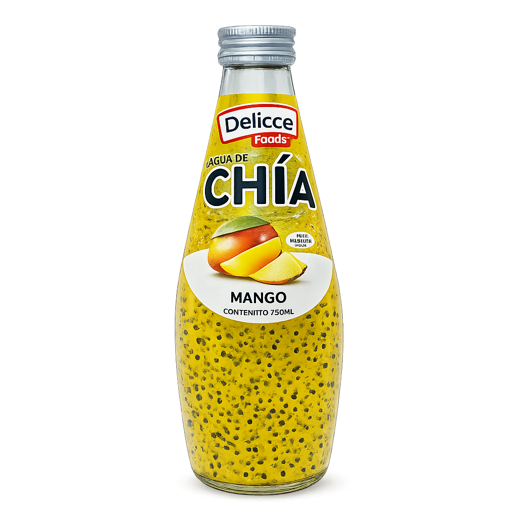 DISPLAY DE AGUA DE CHIA SABOR MANGO 6 UND 290ML 1