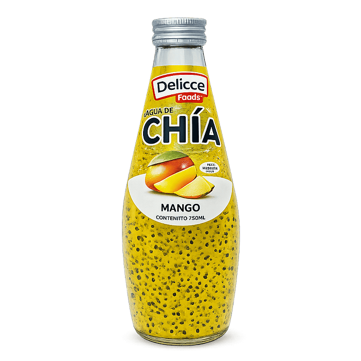 DISPLAY DE AGUA DE CHIA SABOR MANGO 6 UND 290ML 1