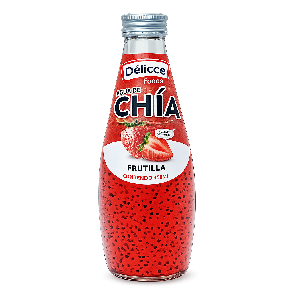 DISPLAY DE AGUA DE CHIA SABOR FRUTILLA 6 UND 290ML 1