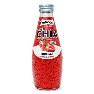 DISPLAY DE AGUA DE CHIA SABOR FRUTILLA 6 UND 290ML