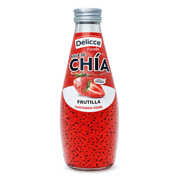 DISPLAY DE AGUA DE CHIA SABOR FRUTILLA 6 UND 290ML 1