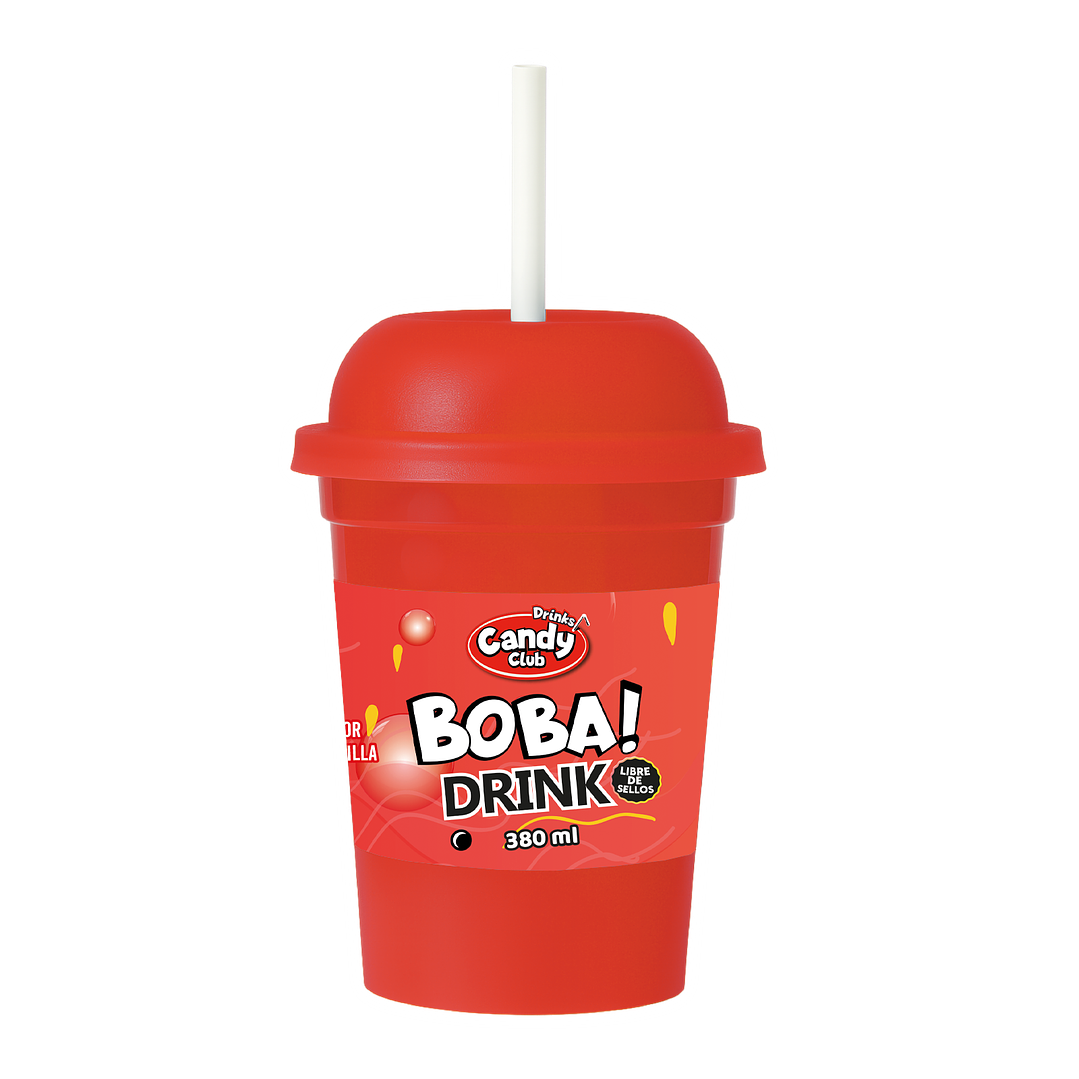 BOBA DRINK SABOR FRUTILLA 24 UNIDADES 1