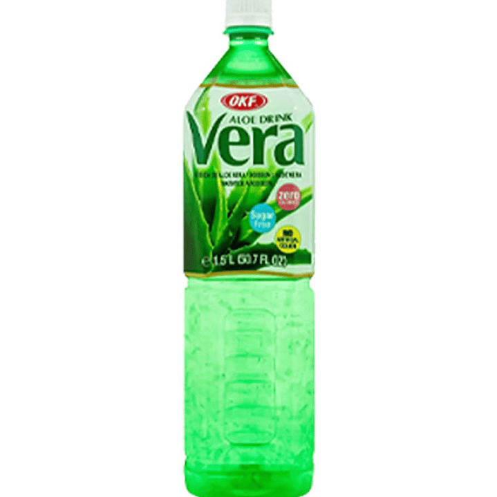 12 botellas de Aloe vera drink 1500ml OKF sin azúcar 1