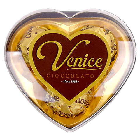 Corazón de Chocolate con Avellana y Maní – Display 3 Unidades | Venice