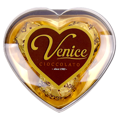 Corazón de Chocolate con Avellana y Maní – Display 3 Unidades | Venice 1