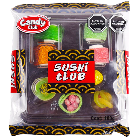 Sushi Club Pack – Bandeja de Gomitas y Marshmallow 100 g