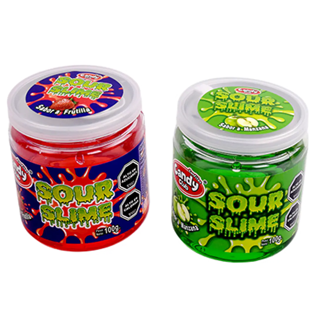Sour Slime – Gel Ácido Sabores Frutilla y Manzana Verde 2