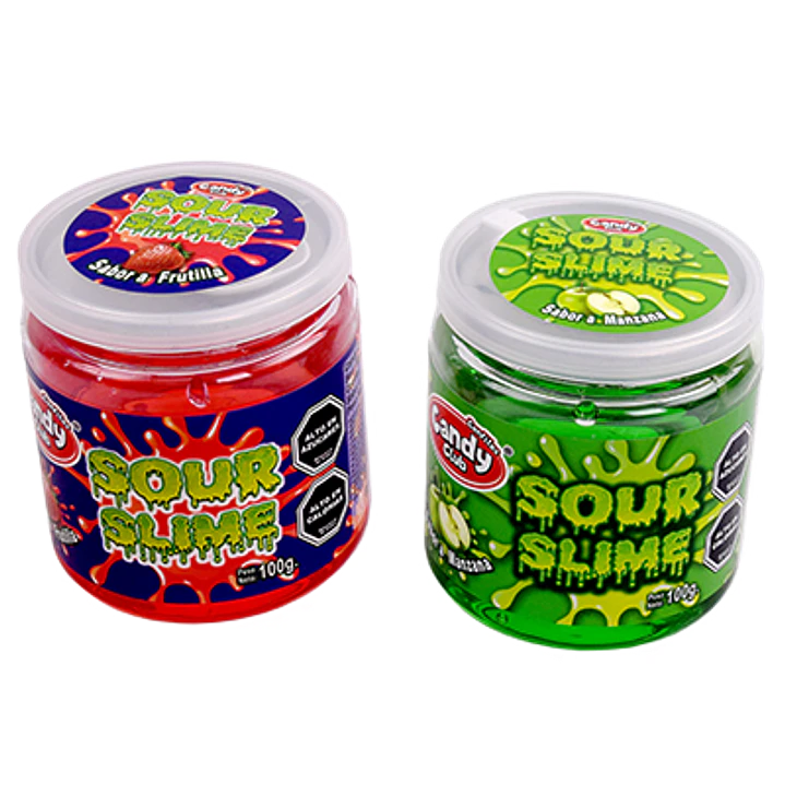 Sour Slime – Gel Ácido Sabores Frutilla y Manzana Verde 2