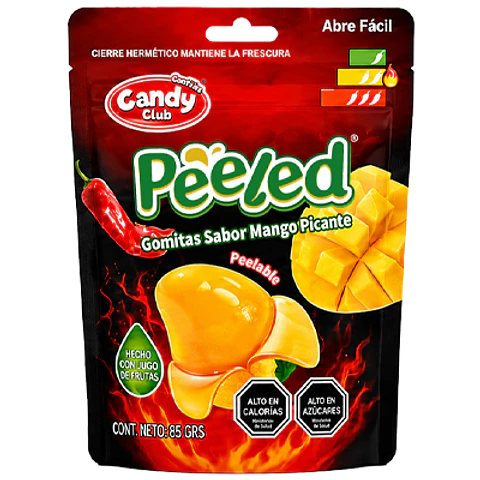PEELED - Gomitas Pelables Mango Picante Caja 24 Unidades