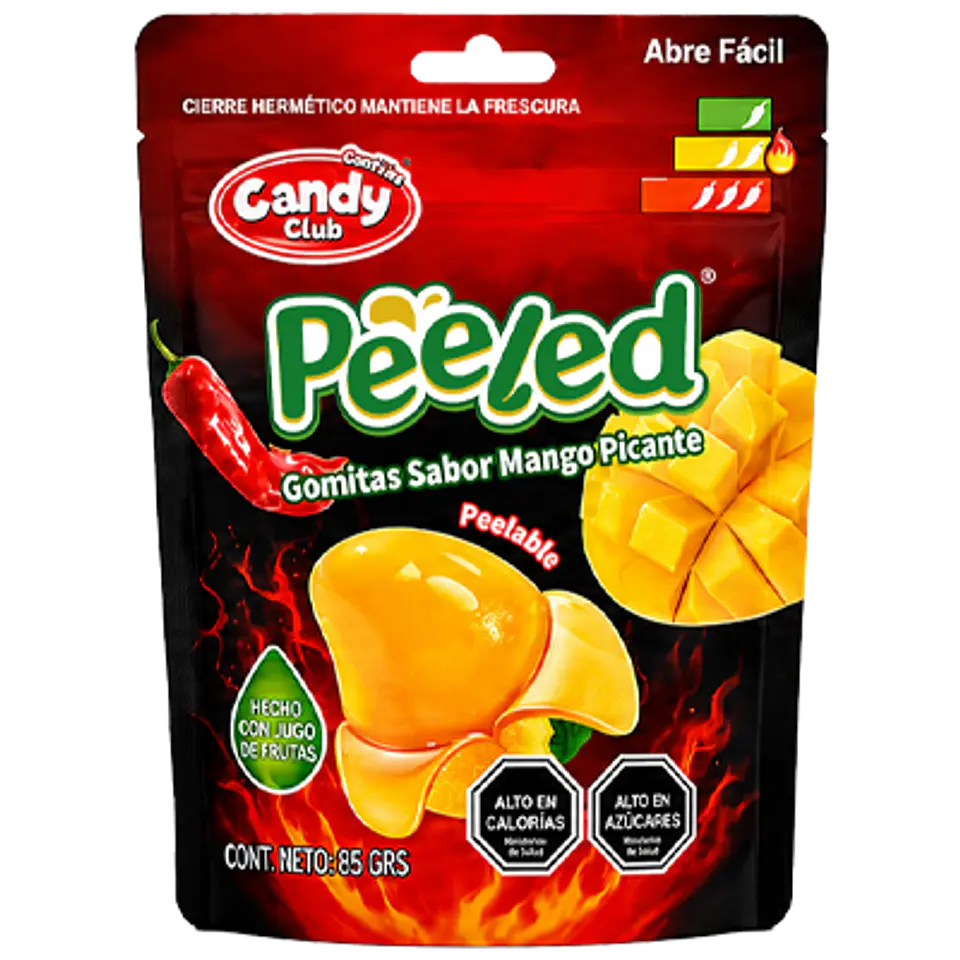 PEELED - Gomitas Pelables Mango Picante Caja 24 Unidades 1