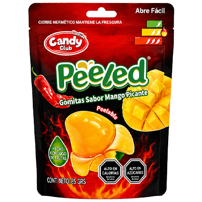 PEELED - Gomitas Pelables Mango Picante Caja 24 Unidades 1