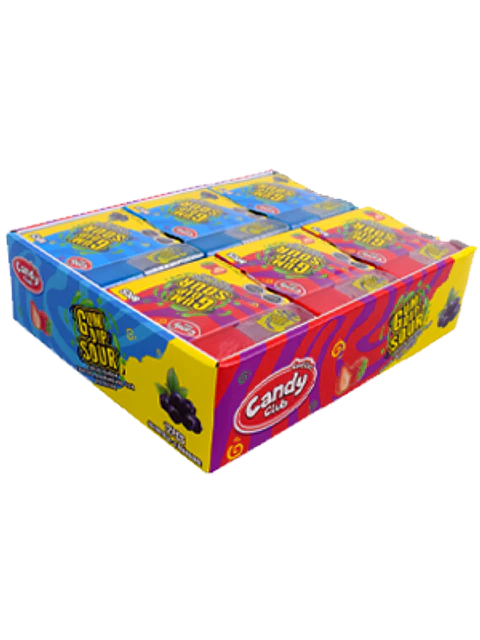 Chicle Gum Dip Sour con Gel Ácido – Display de 12 Unidades