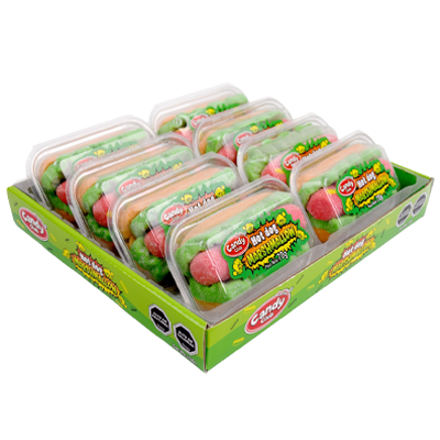 Marshmallow Hot Dog Candy Club – Display de 8 Unidades 1