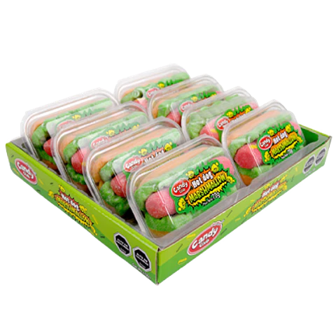 Marshmallow Hot Dog Candy Club – Display de 8 Unidades
