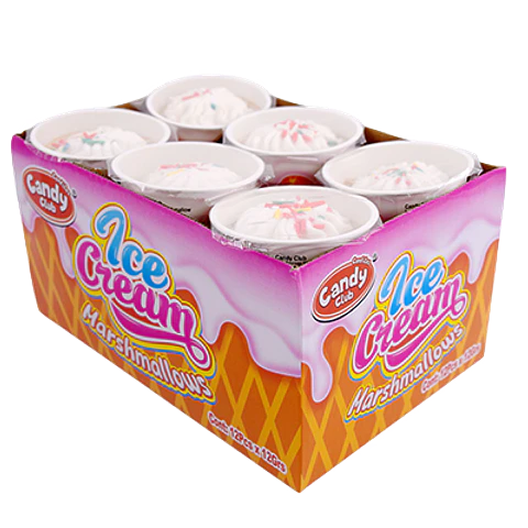 Marshmallow Ice Cream Candy Club – Display de 12 Unidades