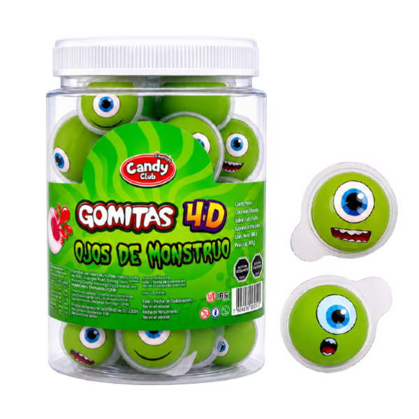 Gomitas Halloween 4D Ojos de Monstruo – Display de 30 Unidades 1