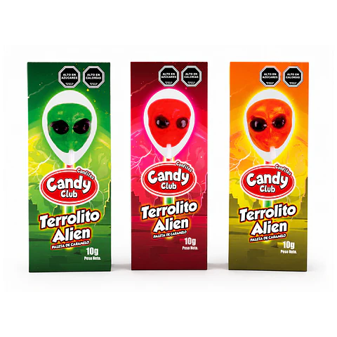 Paletas Terrolito Alien – Display de 24 Unidades
