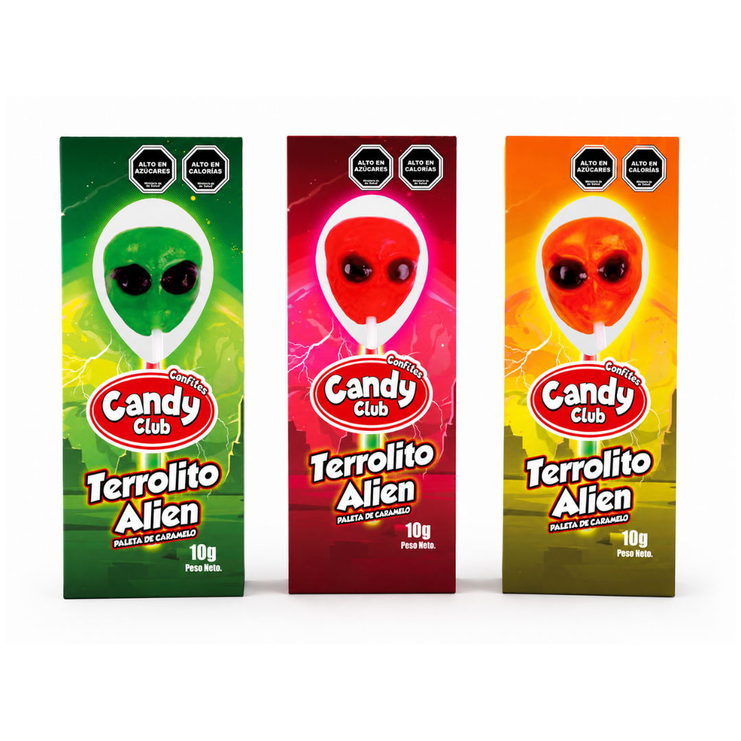 Paletas Terrolito Alien – Display de 24 Unidades 1
