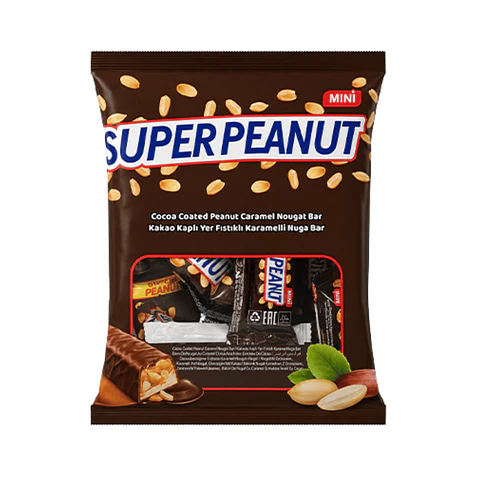 Barra de Chocolate Super Peanut Mini – Bolsa de 12 Unidades