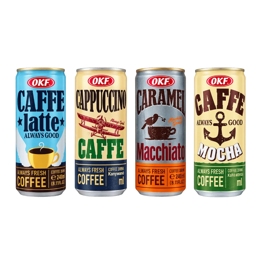 Café OKF 240 ml Sabores Surtidos – Pack 30 Latas 1