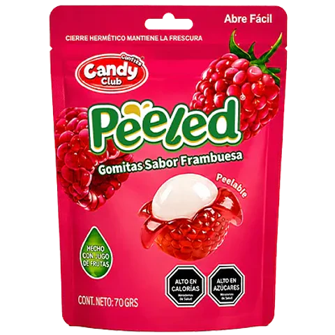 PEELED - Gomitas Pelables Frambuesa Caja 24 Unidades