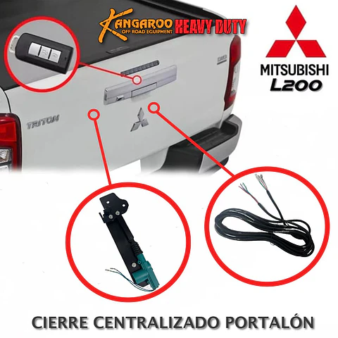 Cierre Centralizado de Portalón para Mitsubishi L200 2019 (KATANA y DAKAR)