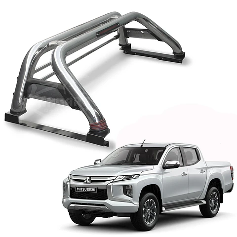 Barra Antivuelco Mitsubishi L200 2016-2023 Acero Inoxidable Brazo Metálico