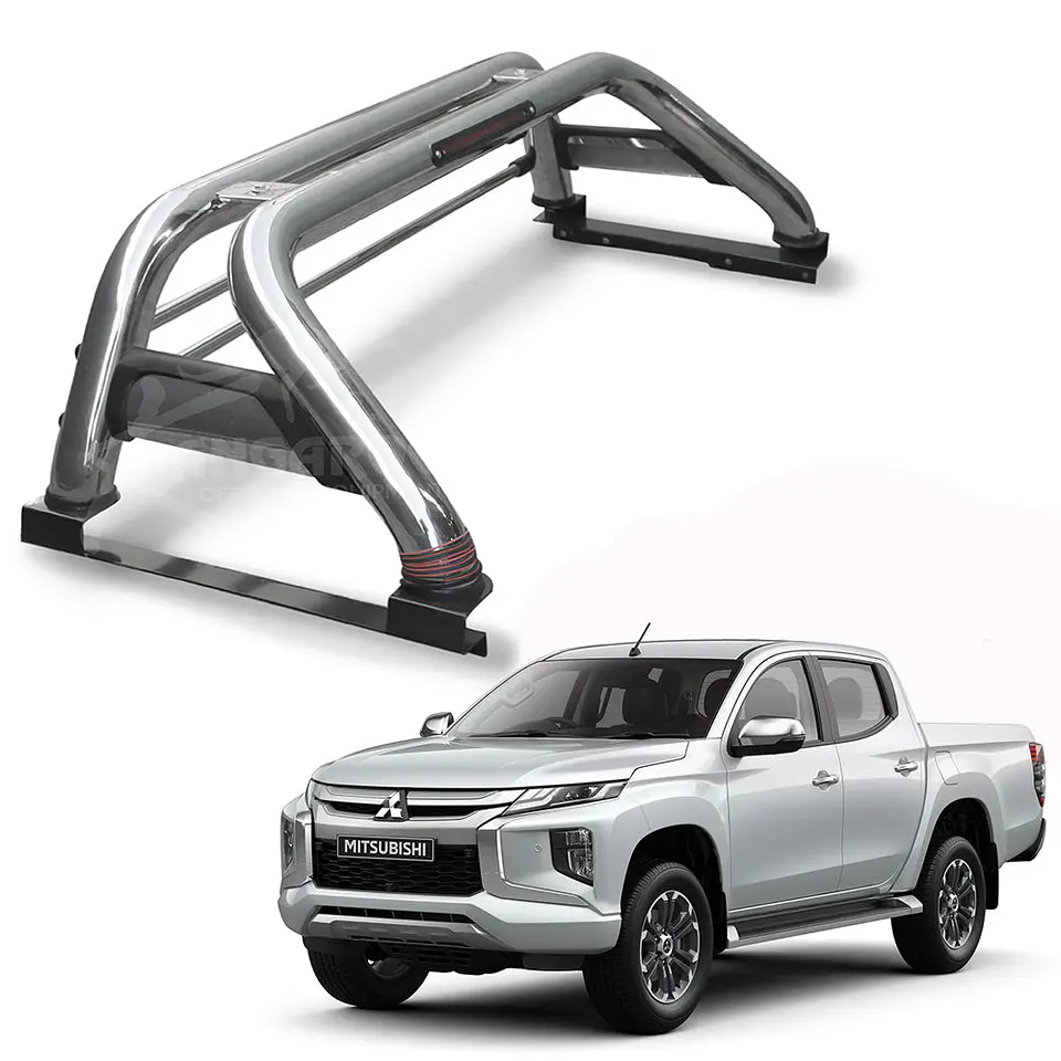 Barra Antivuelco Mitsubishi L200 2016-2023 Acero Inoxidable Brazo Metálico 1