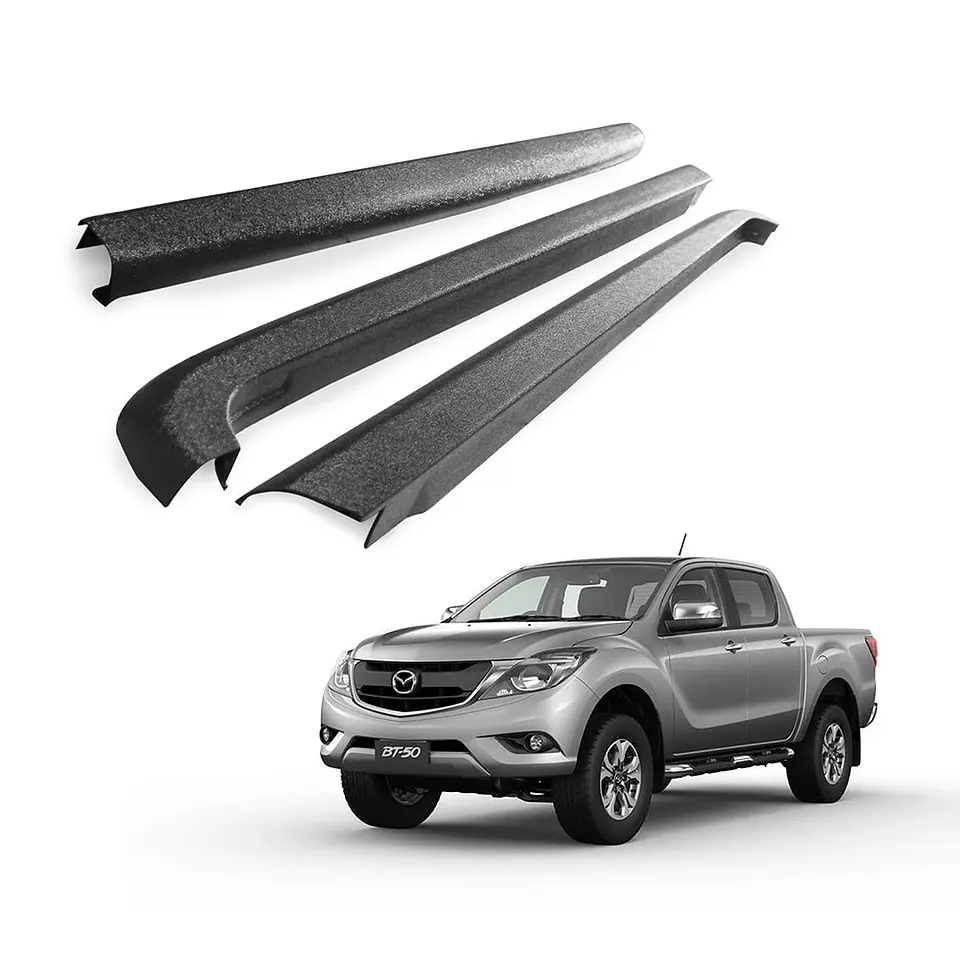 Cubre Baranda Riel Pick Up Ford Ranger 2013-2020 y Mazda BT-50 2013-2020 | Protector ABS Negro 1