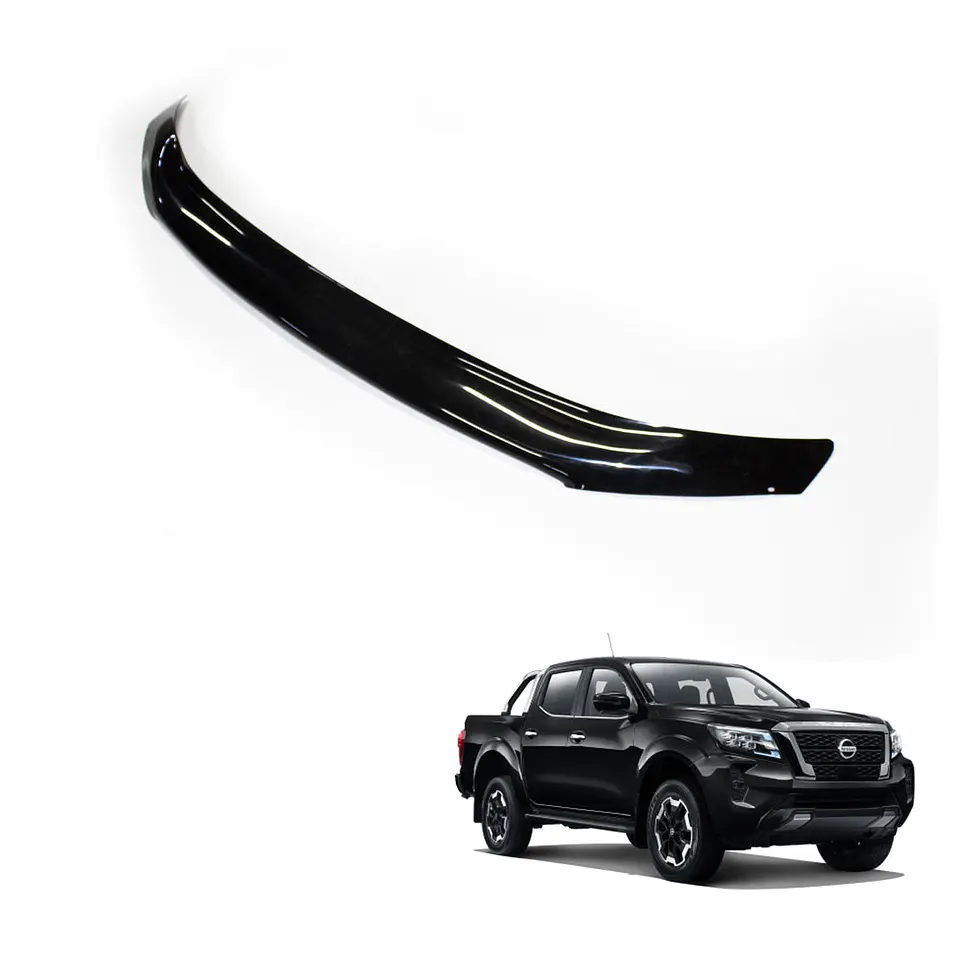 Deflector de Capot Nissan Navara 2021+ | Protector de Capó en ABS Negro sin Perforación 1