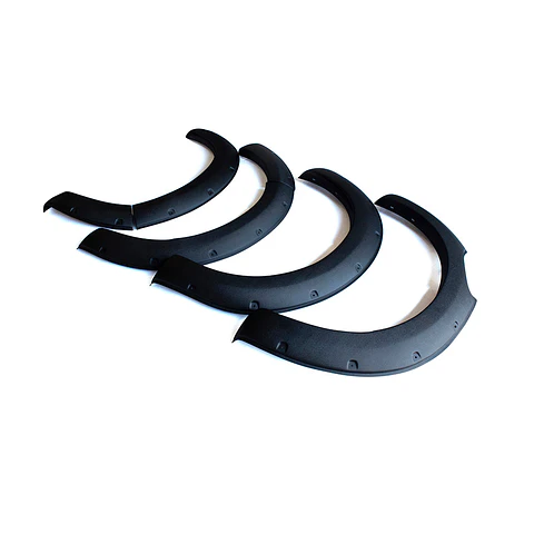 Extensiones de Tapabarro Mazda BT-50 2022 Estilo Militar | ABS Negro con Pernos Decorativos