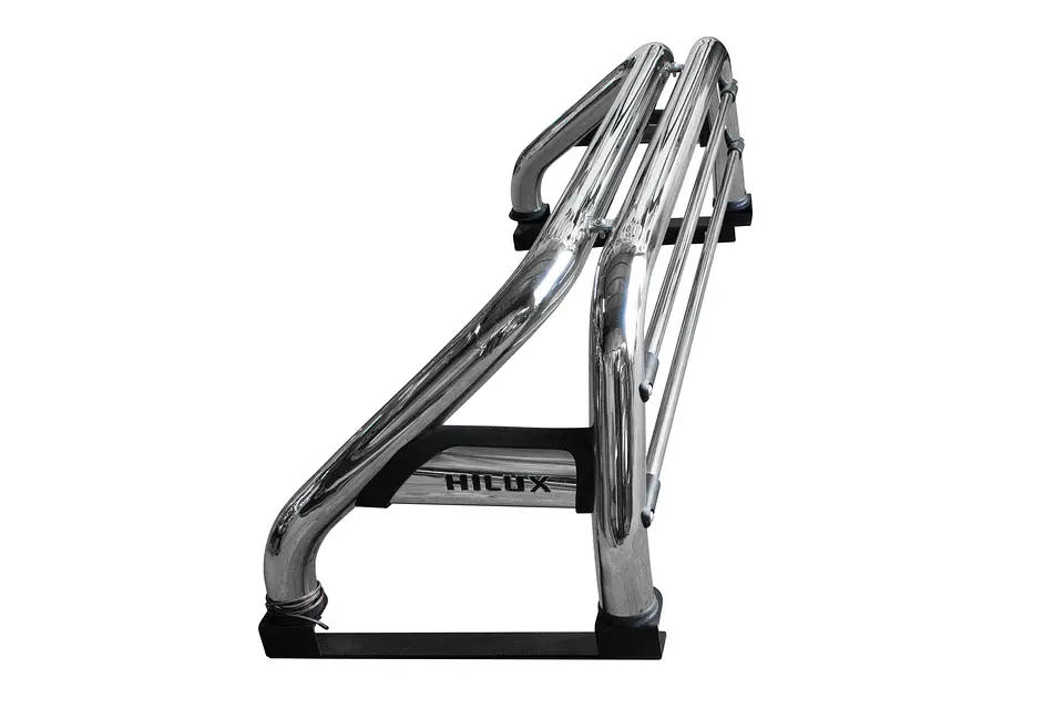 Barra Antivuelco Acero Inoxidable Toyota Hilux 2006-2015 | Luz de Freno y Base para Lona | Kangaroo Chile 2