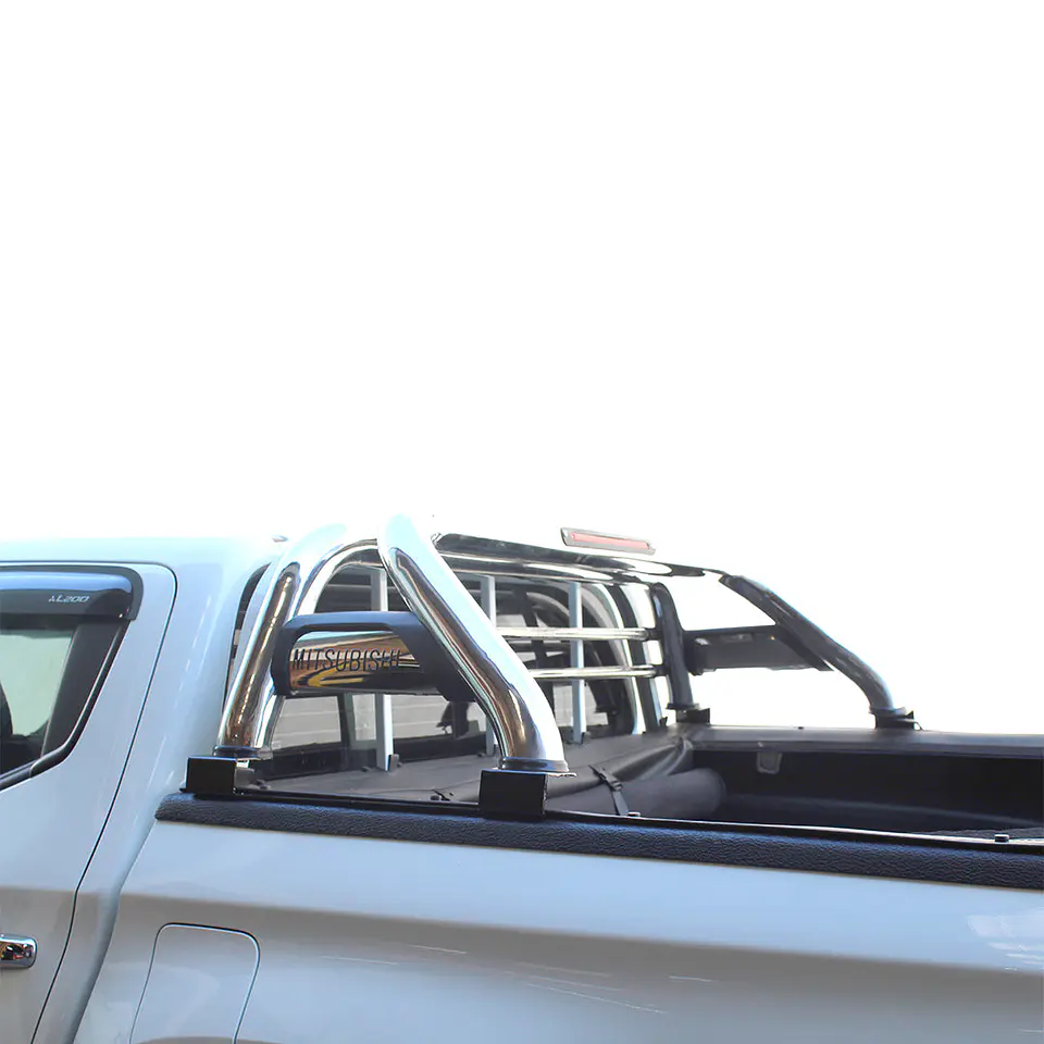 Barra Antivuelco Mitsubishi L200 2016-2023 Acero Inoxidable Brazo Metálico 4