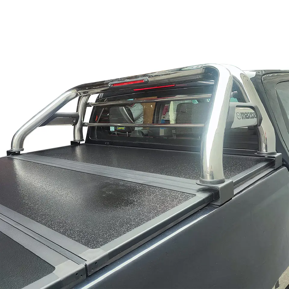 Barra Antivuelco Acero Inoxidable Mazda BT50 2013-2020 | Luz de Freno y Base para Lona | Kangaroo Chile 6