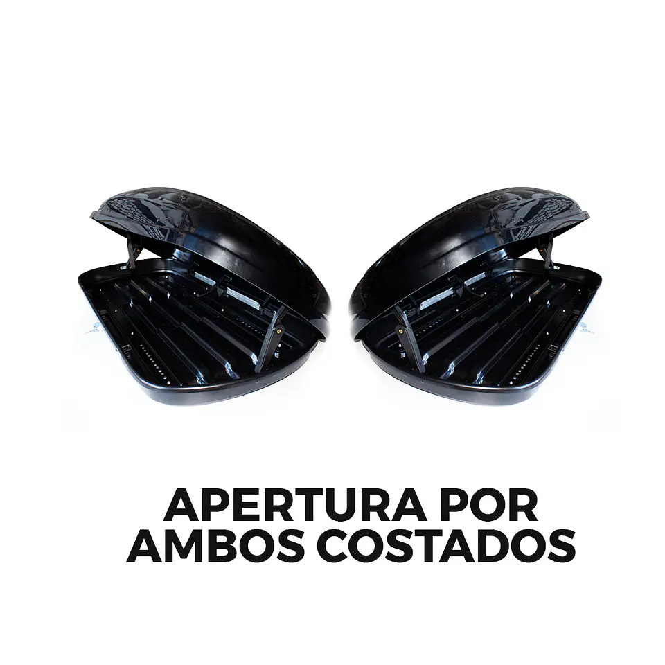 Caja Portaequipaje 400 Litros Negra | Policarbonato con Filtro UV y Cierre de Seguridad 5