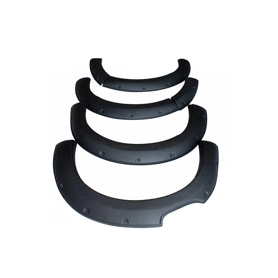 Extensiones de Tapabarro Mazda BT-50 2022 Estilo Militar | ABS Negro con Pernos Decorativos 6