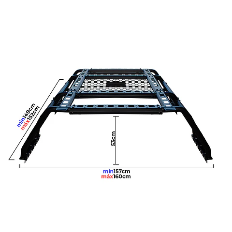 Rack De Carga Para Pick Up Universal Negra Completa
