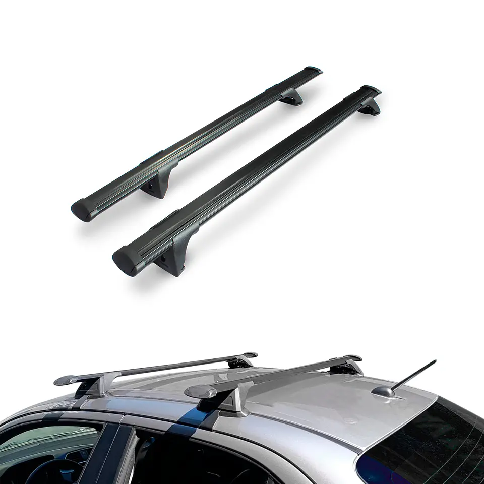 Barra de Techo Transversal Universal Negra para SUV y Camionetas – Puerta a Puerta con Seguridad Antirrobo 1