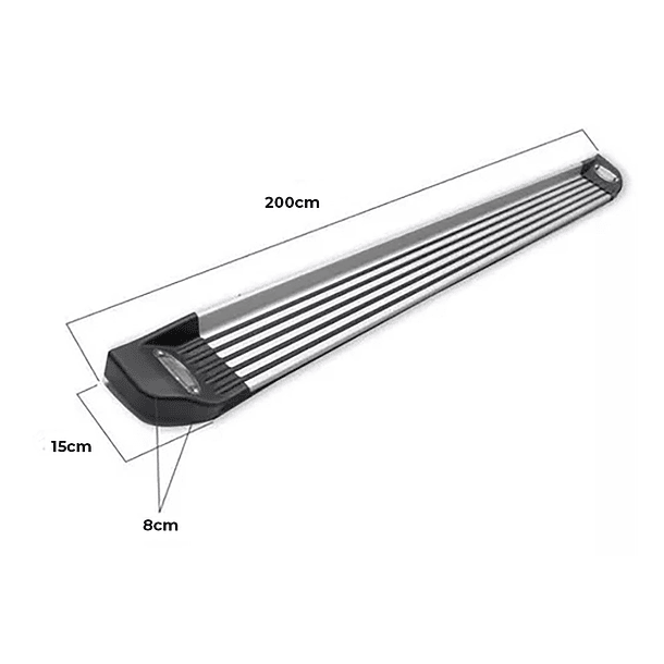 Set Pisaderas Nissan Terrano Aluminio Con Luz