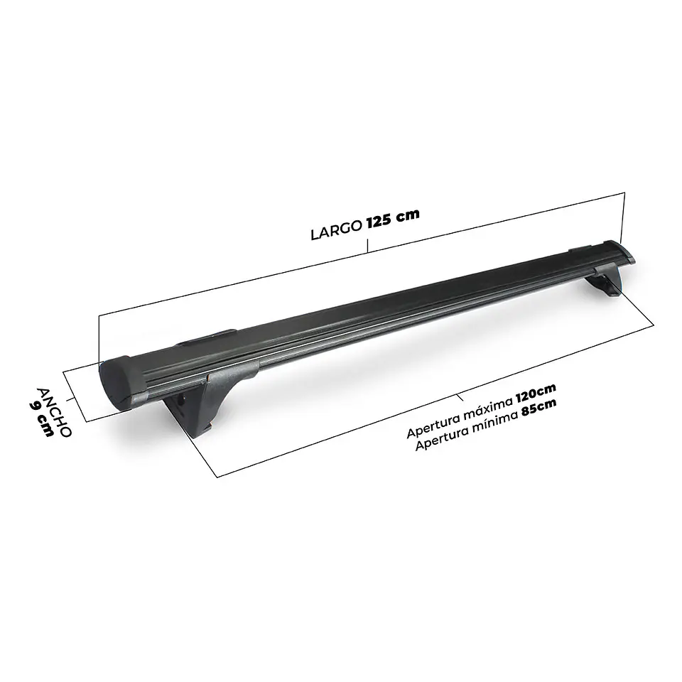 Barra de Techo Transversal Universal Negra para SUV y Camionetas – Puerta a Puerta con Seguridad Antirrobo 3